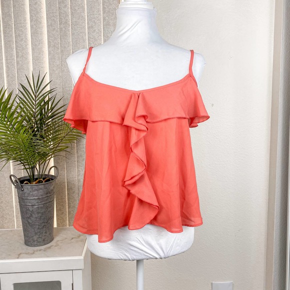 Living Doll Ruffle Spaghetti Strap Top Size Medium - Picture 2 of 6